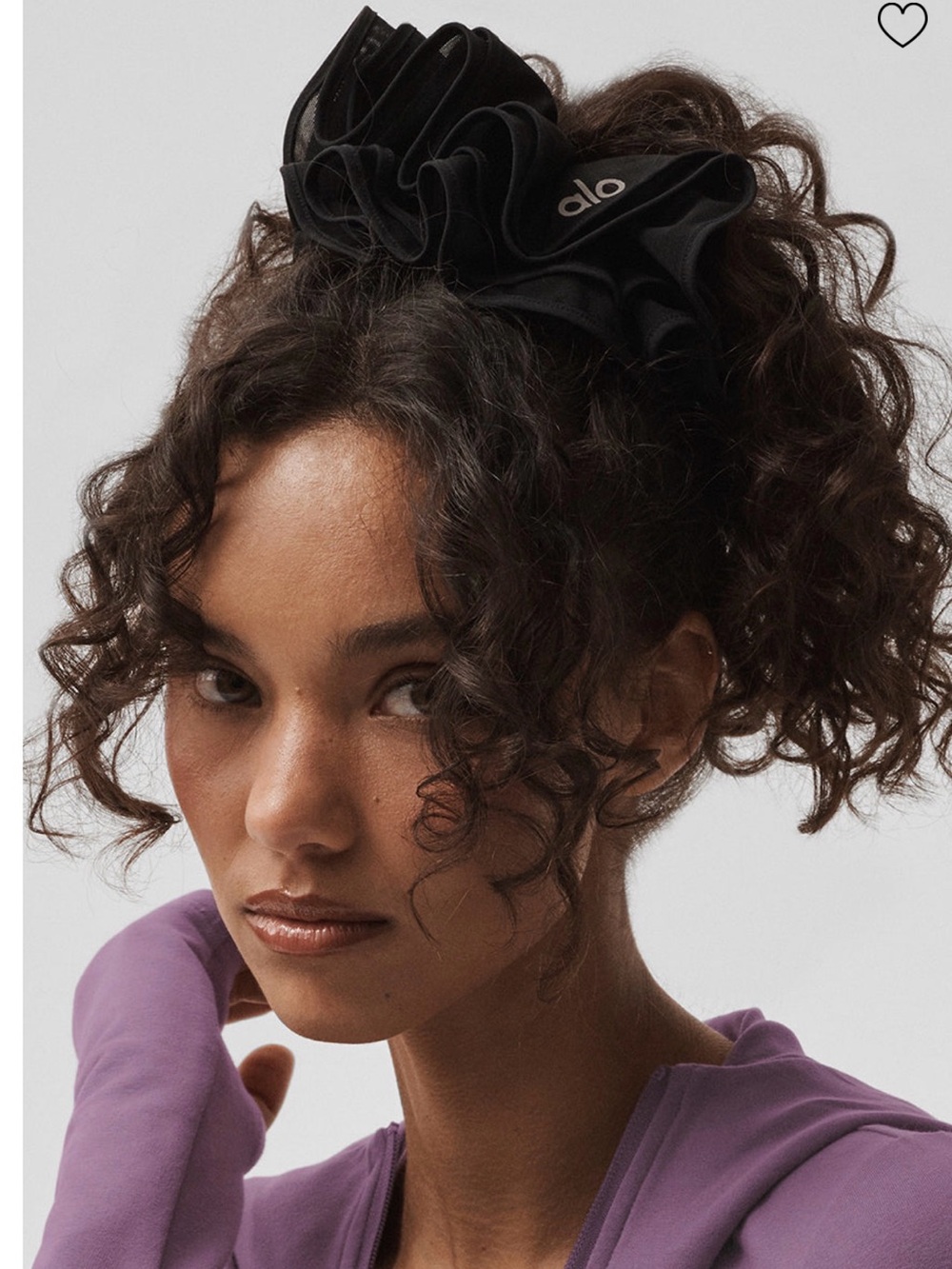 ALO Yoga Black Mesh Scrunchie Hair Accessory